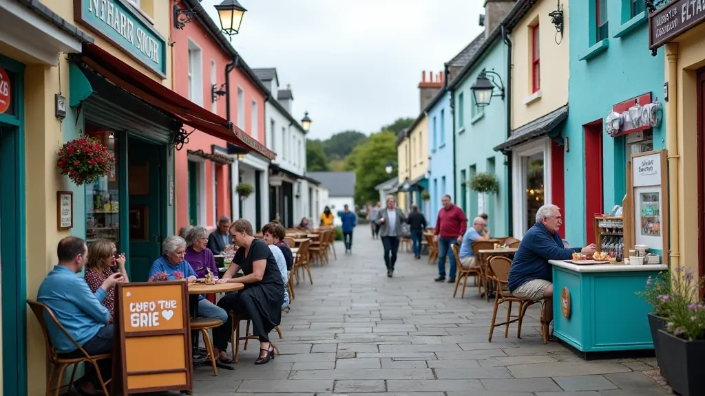 Local restaurant and shops